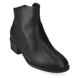 Botín Taco Ancho 3 cm Negro Beira Rio
