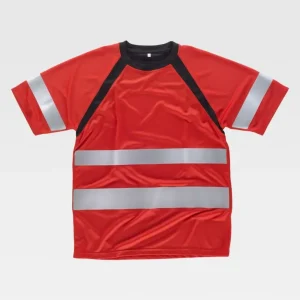 CAMISETA TÉCNICA alta visibilidad color rojo 100% POLIESTER C2940 WORKTEAM