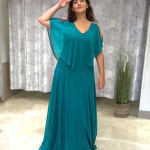 Vestido Alegría verde pato