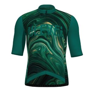 Maillot ciclismo manga corta unisex AXENIA LIQUID ESMERALDA