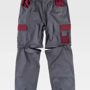 Pantalón multibolsillos con perneras desmontables WF1850 WORKTEAM