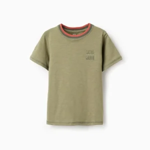CAMISETA NIÑO ALGODÓN , BORDADO CAPTUS