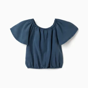 TOP LYOCELL CON CUELLO Y CINTURA ELASTICA