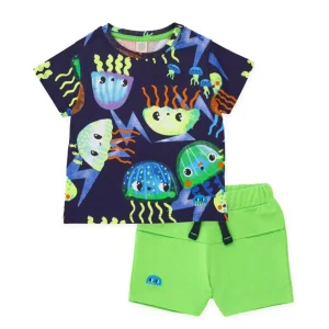 CONJUNTO NIÑO DE PUNTO CON ESTAMPADO DE MEDUSAS