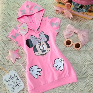 Vestido Minnie Rosa Neón Promo